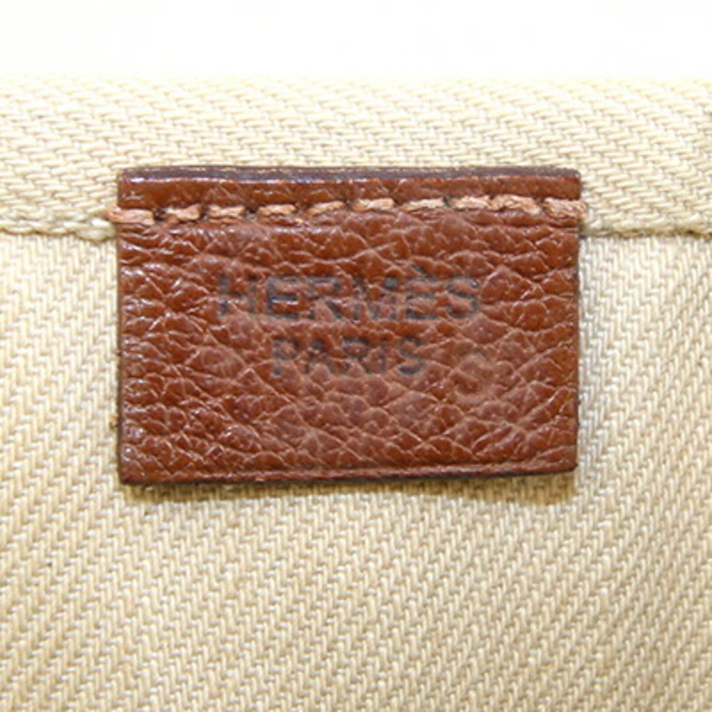 Hermes Cabas Calicut Tote Bag, Canvas and Leather, Beige Brown, □L Stamp, Man... - Picture 4 of 10